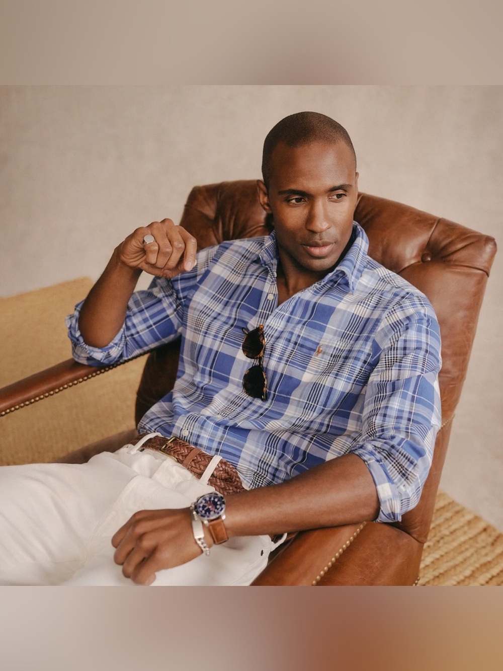 BNWT POLO RALPH LAUREN
Plaid Linen Long-Sleeve Shirt